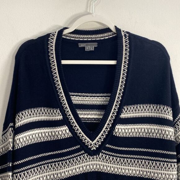 Vince V-neck Knit Sweater Women's Size Small Oversized - Picture 3 of 11